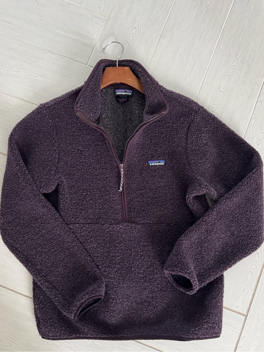 Patagonia Plum Retro-Pile 1/4 Zip Fleece Pullover